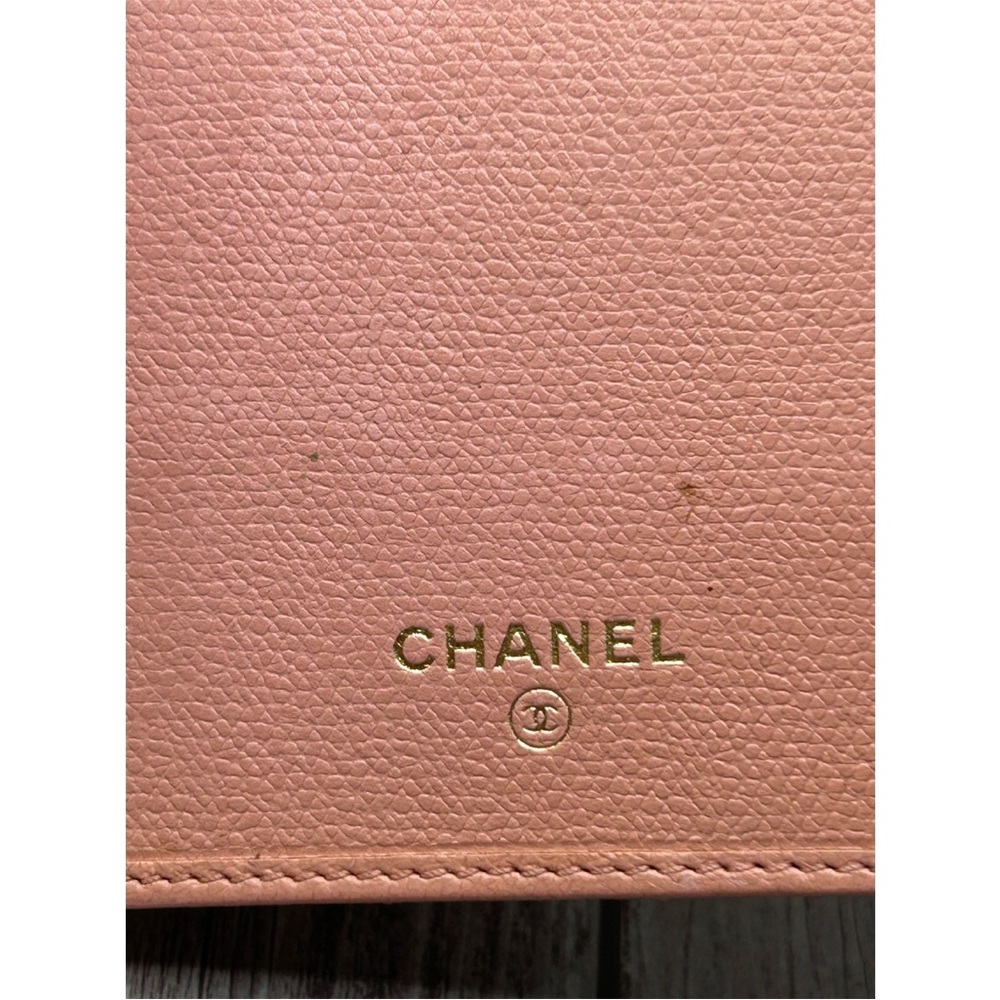 CHANEL Ballet Pink Leather Long Bifold Wallet - Picture 9 of 16